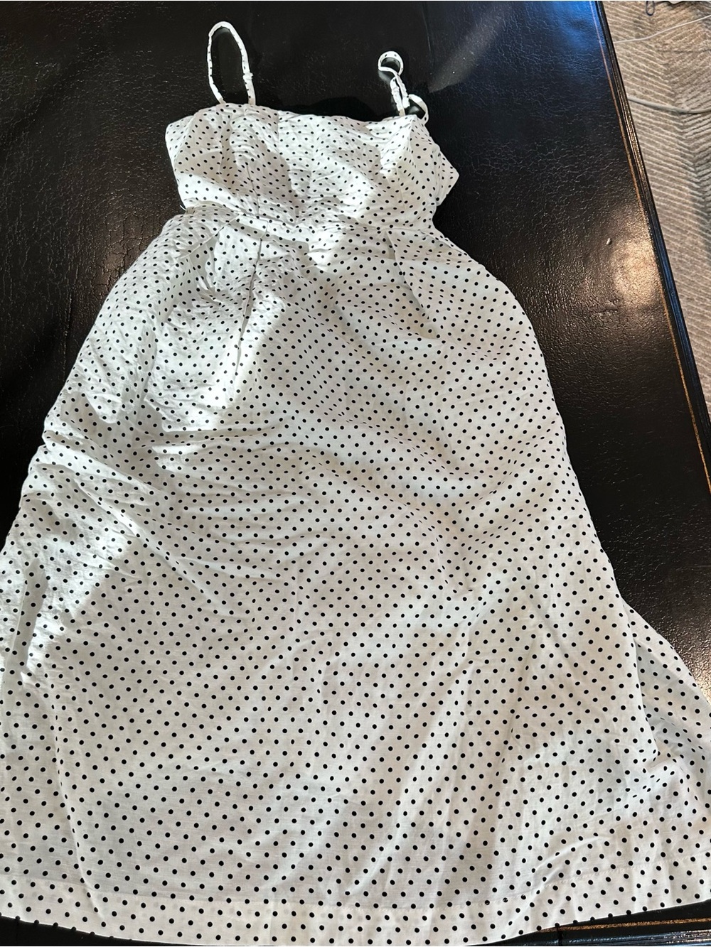 NWT Kate Spade x Target Mini Polka Dot Tie-Waist Midi Dress Cream Black Size S